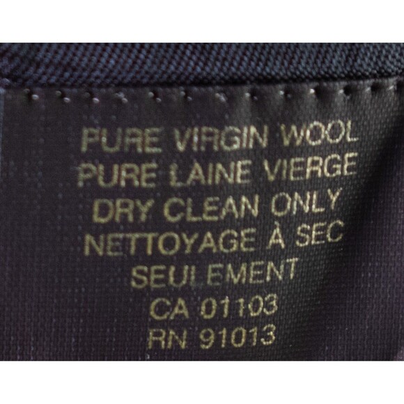 Paul Dione Wool Sport Coat Blazer Jacket 44r Solid Blue two Button Vent-Less - Picture 14 of 14